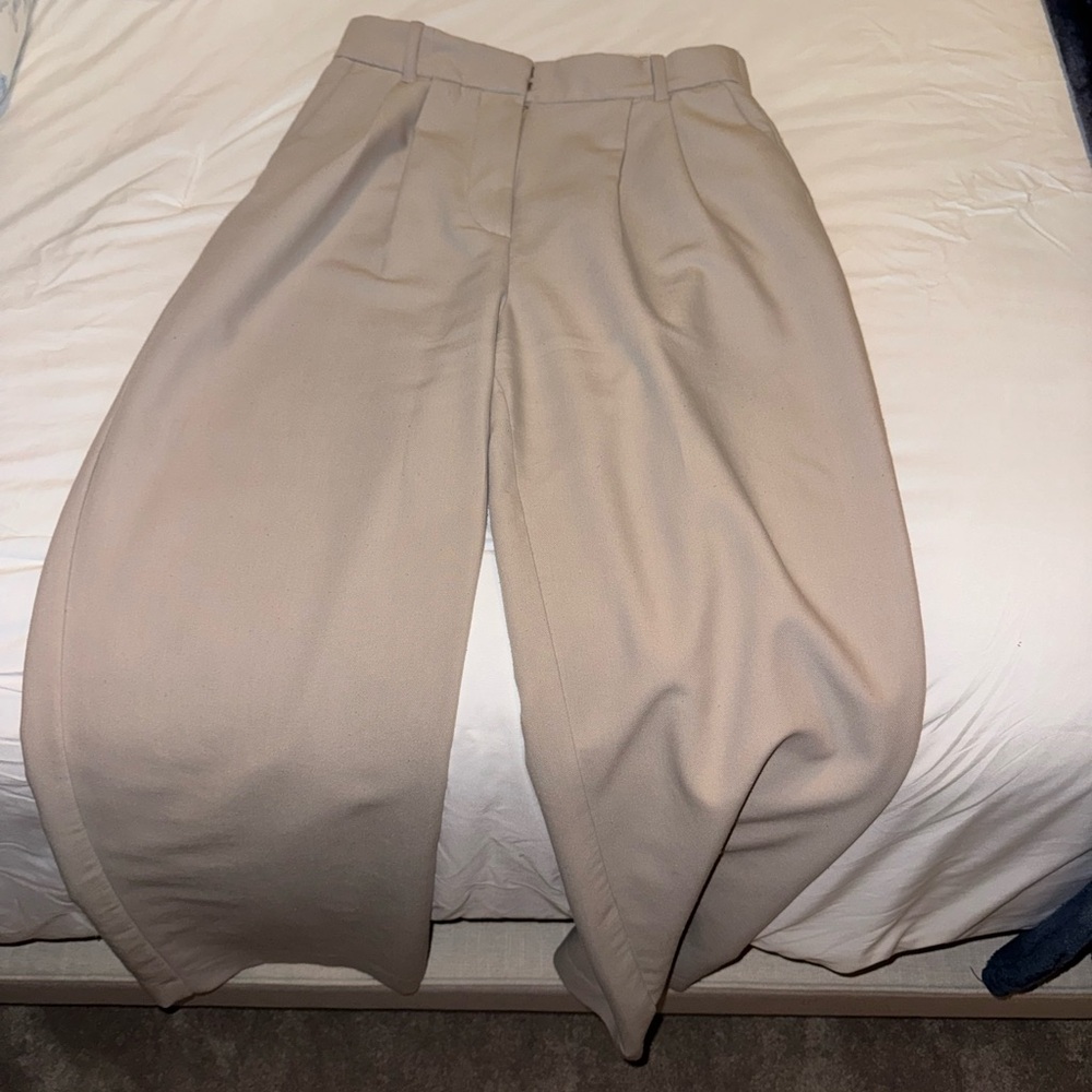 Abercrombie & Fitch Cream Wide Leg Pants